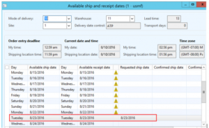 Dynamics AX 2012 Available-to-Promise (ATP)
