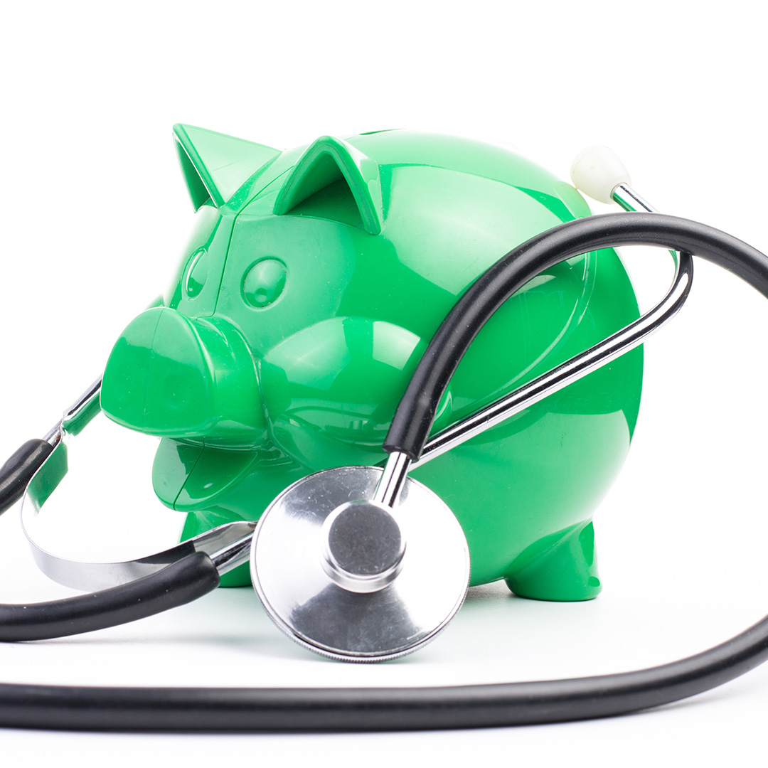 Piggy Bank With Stethoscope