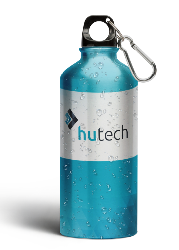 hutech logo water bottle