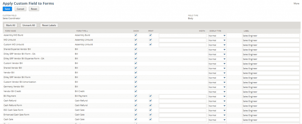 rename custom fields in netsuite