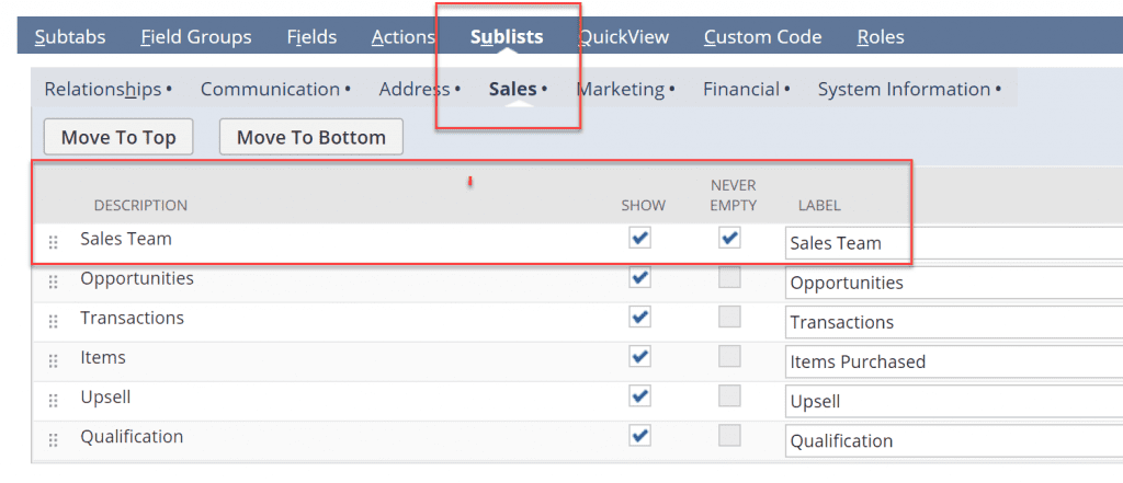 how to create netsuite mandatory sublists