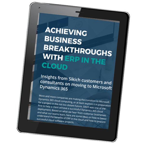 achieving business breakthroughs with ERP in the Cloud