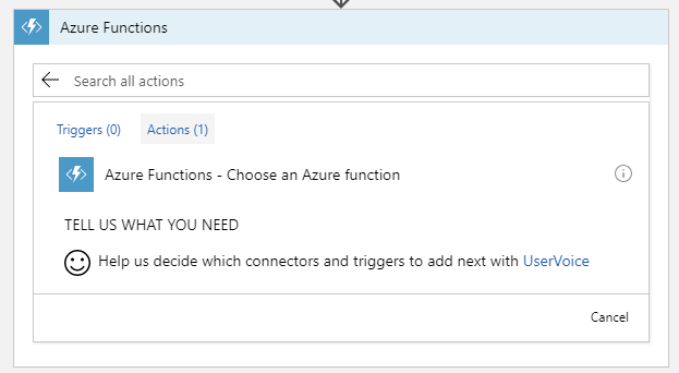 using Azure function apps