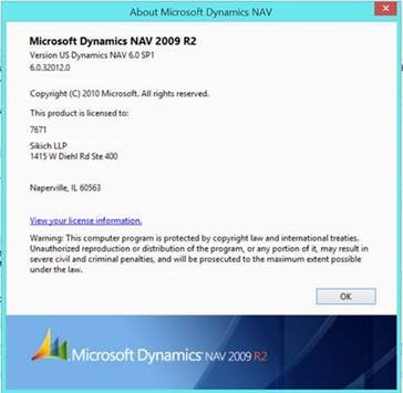 how to find dynamics version number