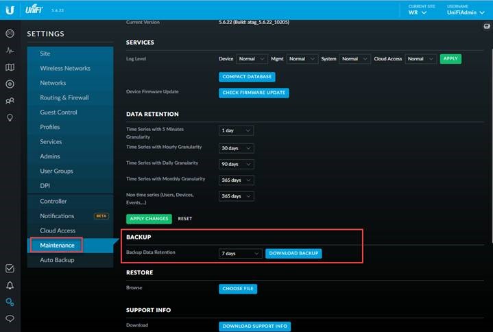 migrate ubiquiti UniFi controller