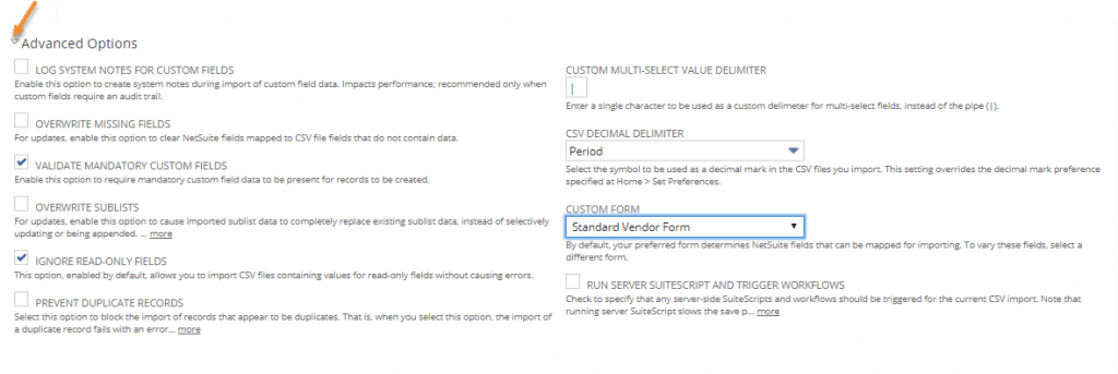 NetSuite CSV Import