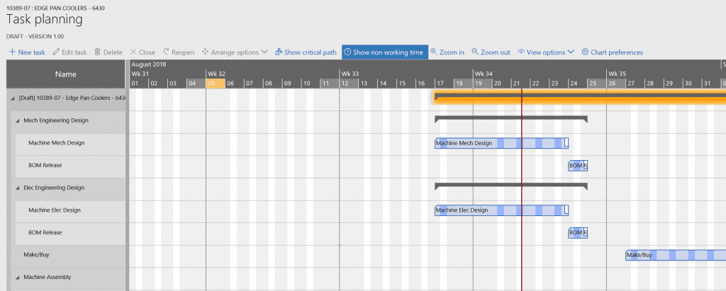 how to use AXtension Visual Planning for Projects in Manufacturing