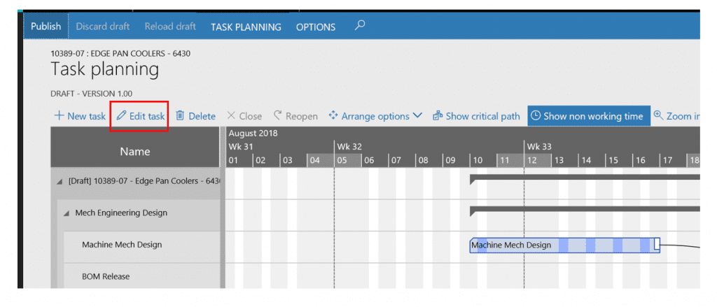 how to use AXtension Visual Planning for Projects in Manufacturing