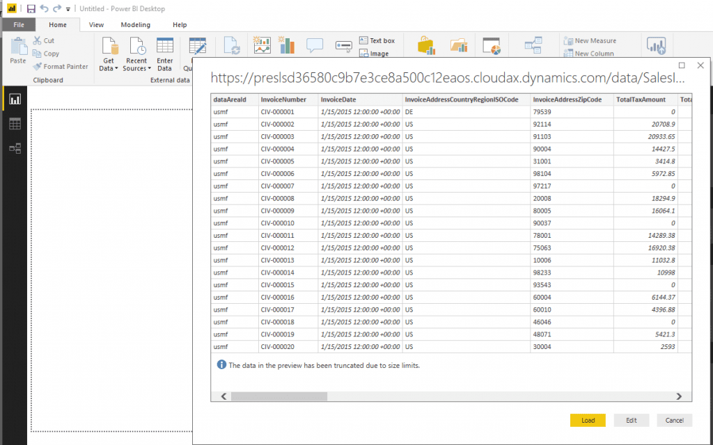 using Power BI with Dynamics 365