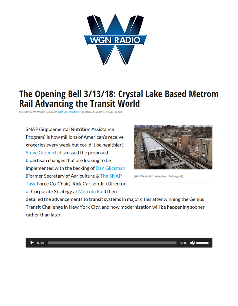 Metrom Rail WGN Interview