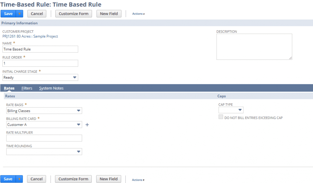 how to create NetSuite billing rate cards