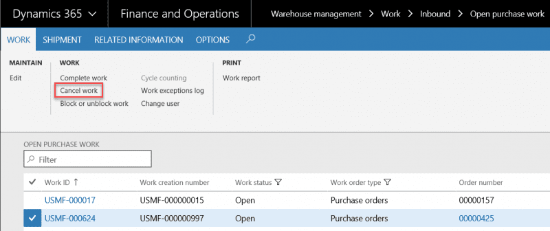 How to Correct Dynamics 365 Purchase Order Receipts