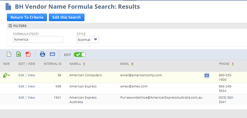 NetSuite saved search formulas