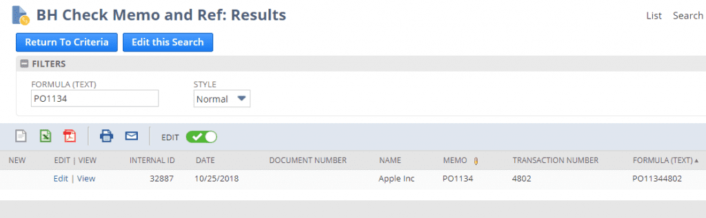 NetSuite saved search formulas