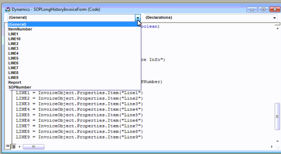 How to Add a Dynamics GP Report to VBA