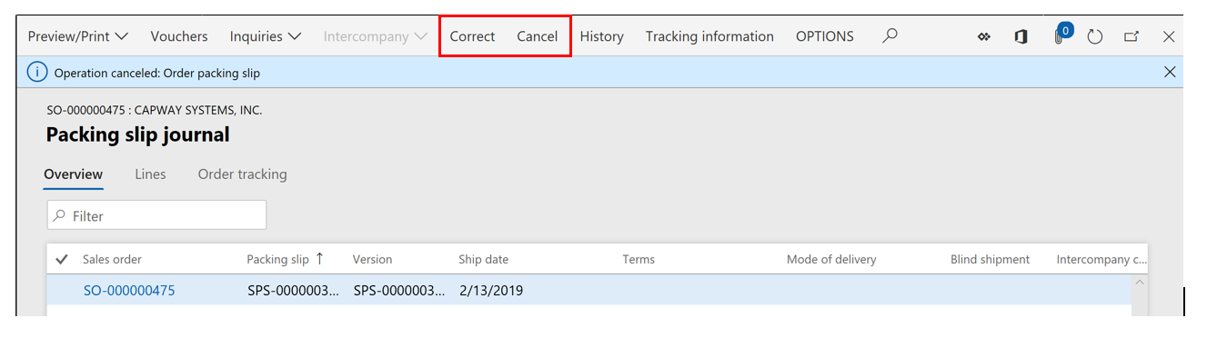 how to undo dynamics 365 transactions