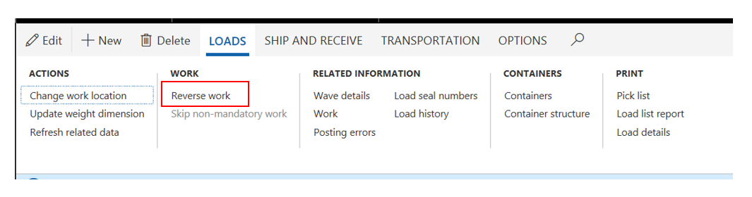 how to undo dynamics 365 transactions