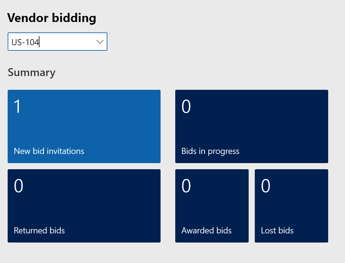 Dynamics 365 Vendor Bidding