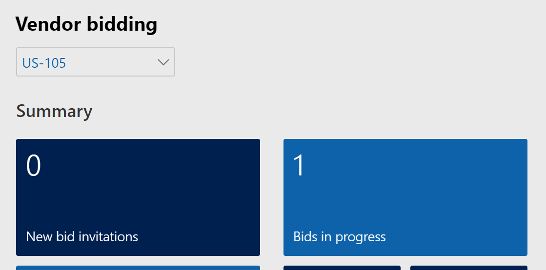 Dynamics 365 Vendor Bidding