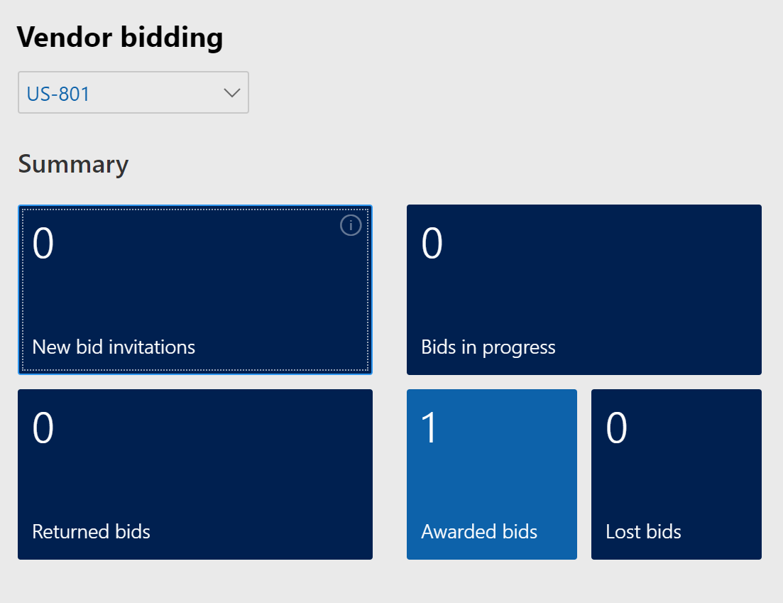 Dynamics 365 Vendor Bidding