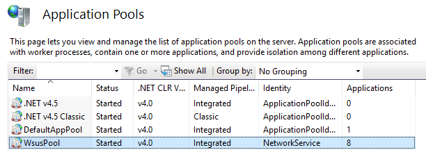 WSUS troubleshooting