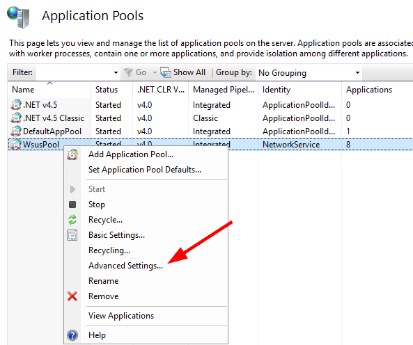 WSUS troubleshooting