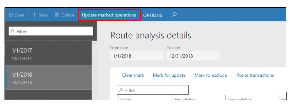 ERP routing maintenance