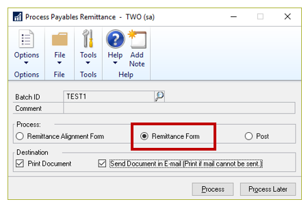 Dynamics GP EFT Payments