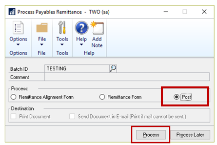 Dynamics GP EFT Payments