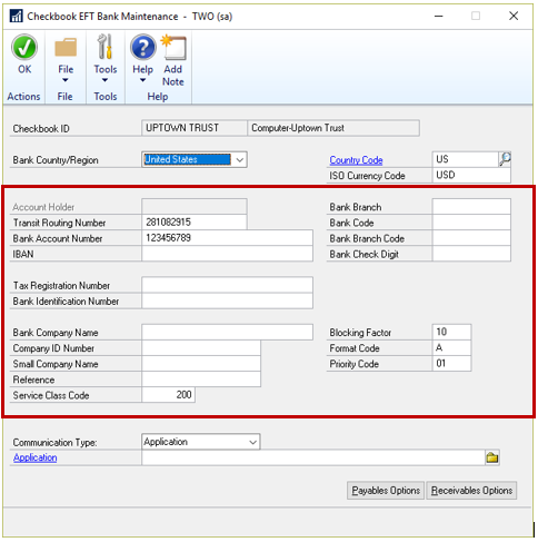 Dynamics GP EFT Payments