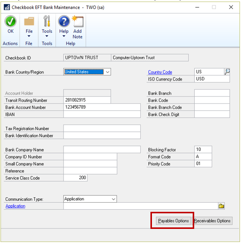 Dynamics GP EFT Payments