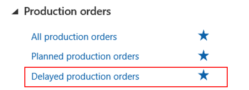 how to search d365 late production orders