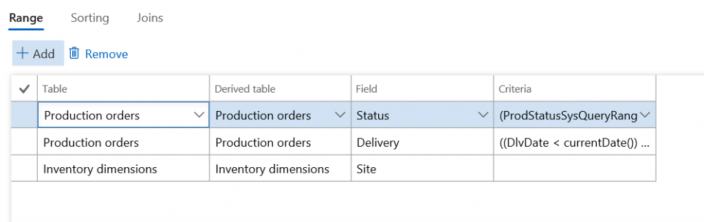 how to search d365 late production orders