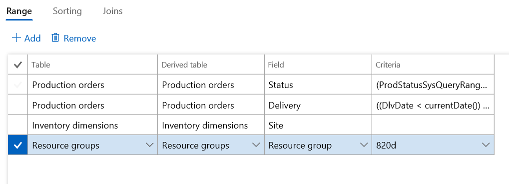 how to search d365 late production orders