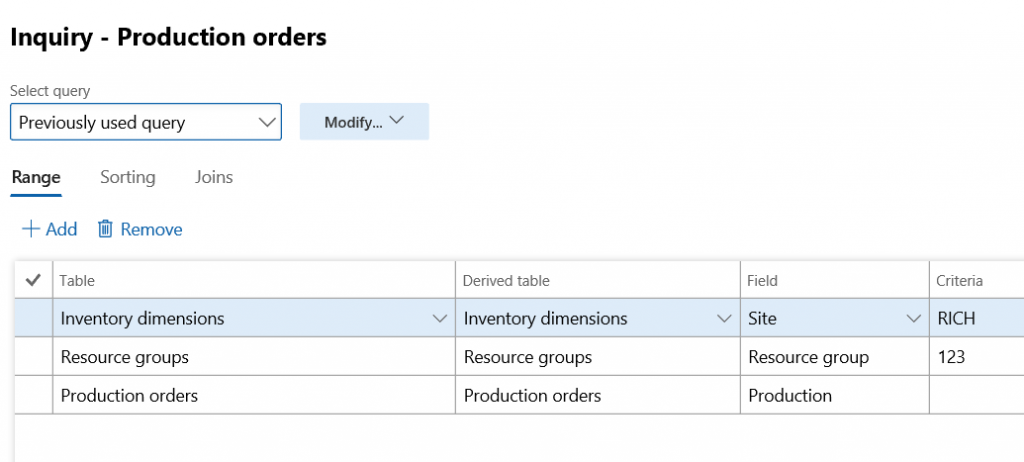 how to search d365 late production orders