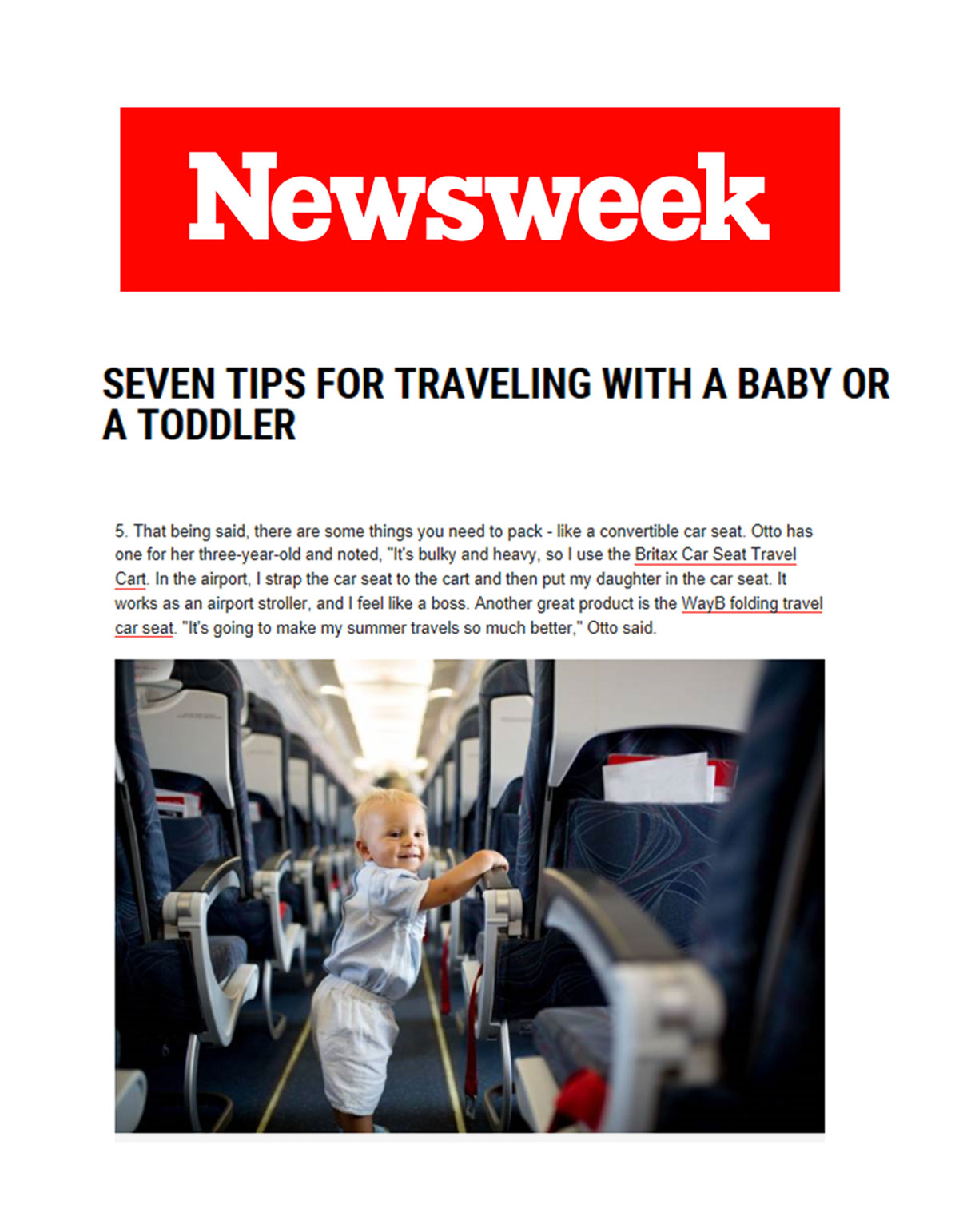 Britax in Newsweek