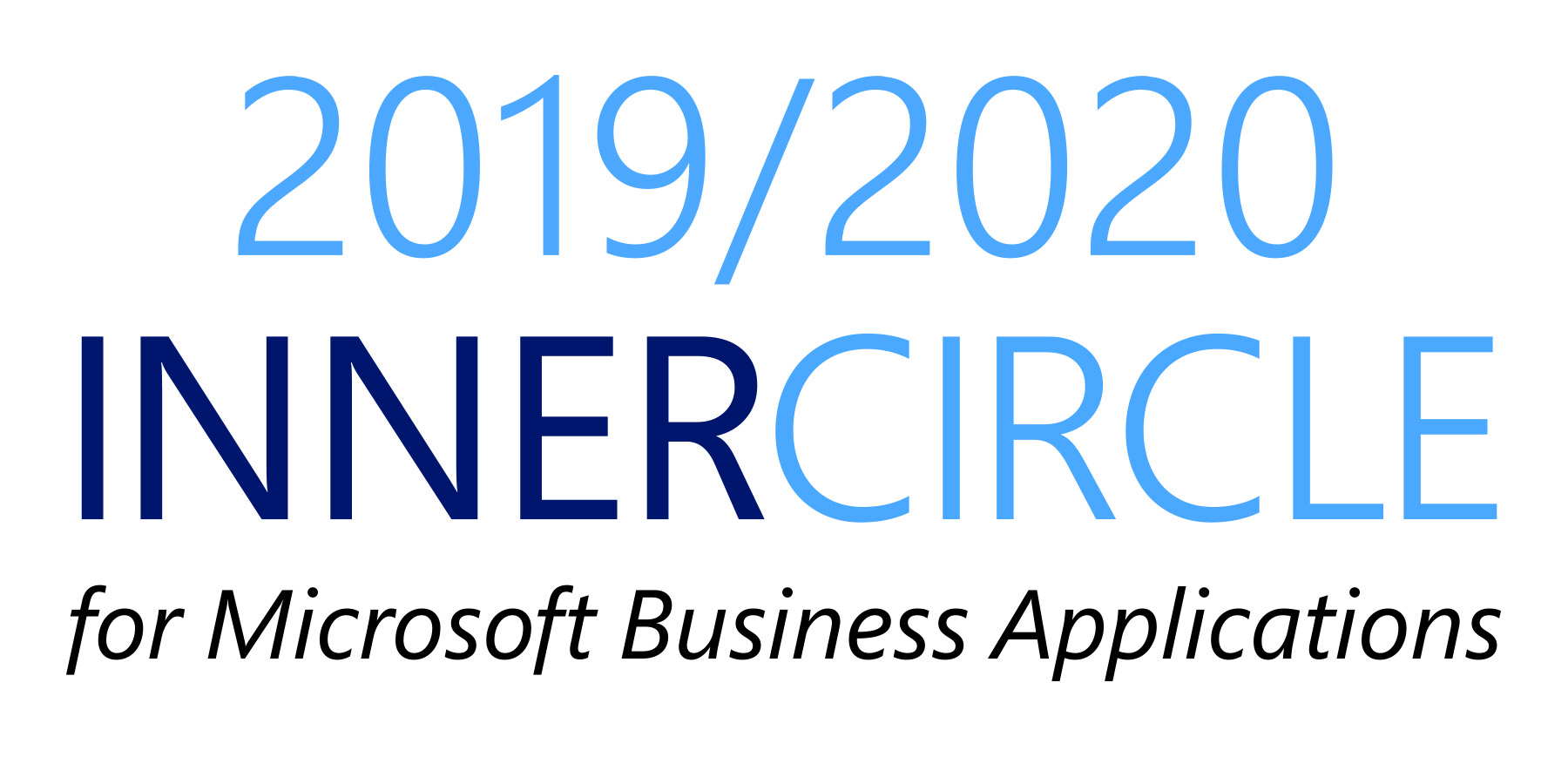 2019/2020 inner circle award for Microsoft business applications