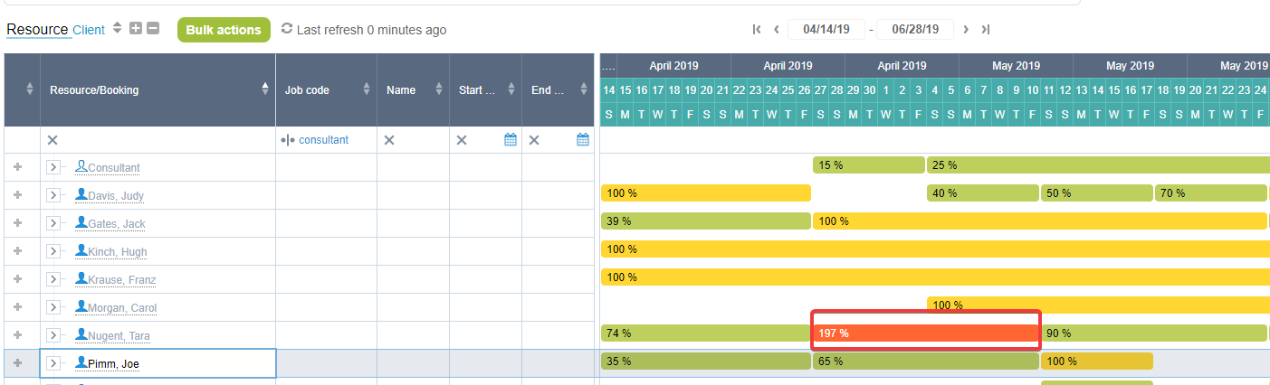 OpenAir booking types