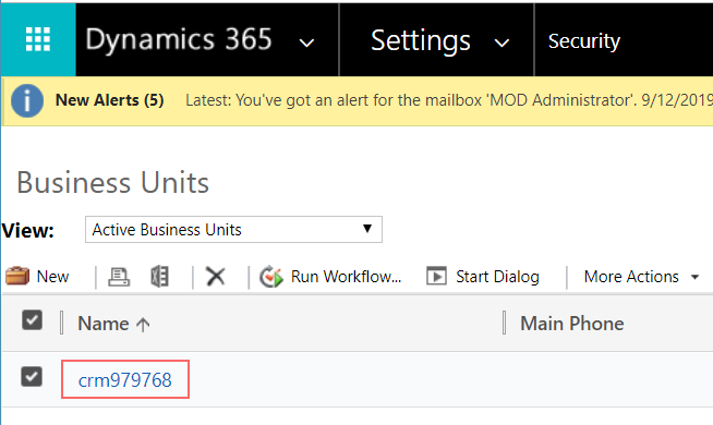 Dynamics 365 business units