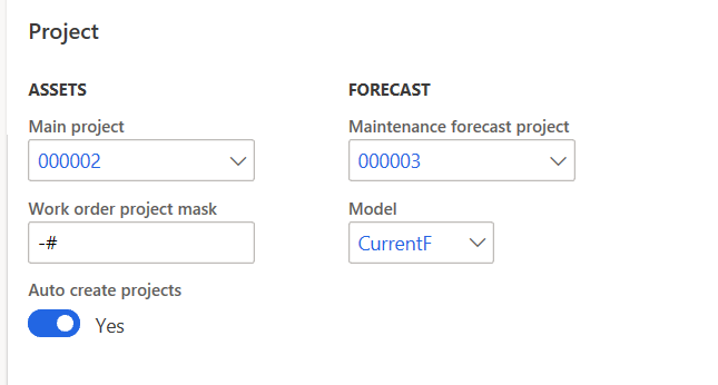 asset parameters