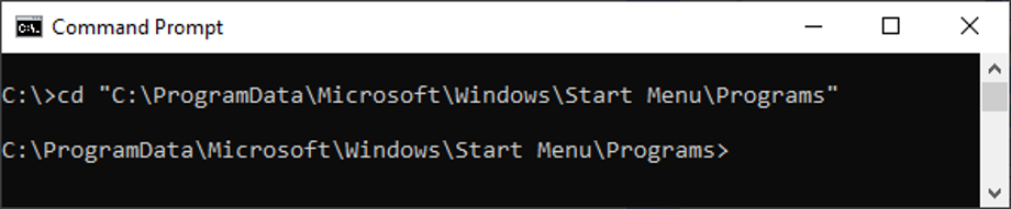 command prompt in Windows 95