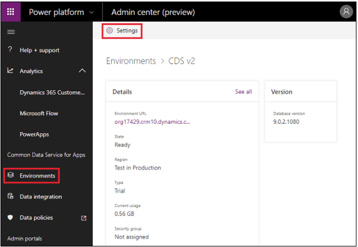 admin center in dynamics 365 unified interface