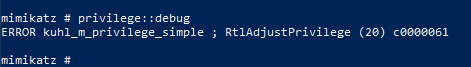 mimitatz error
