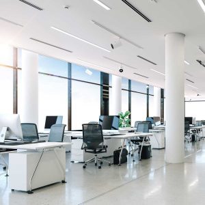 3d modern office interior render 