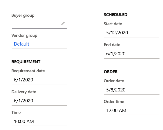 order date change