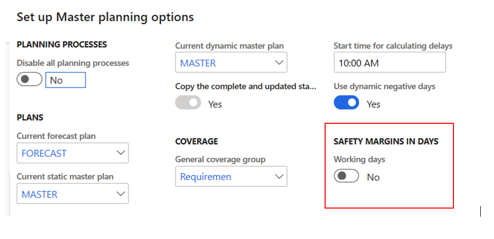 master planning parameters