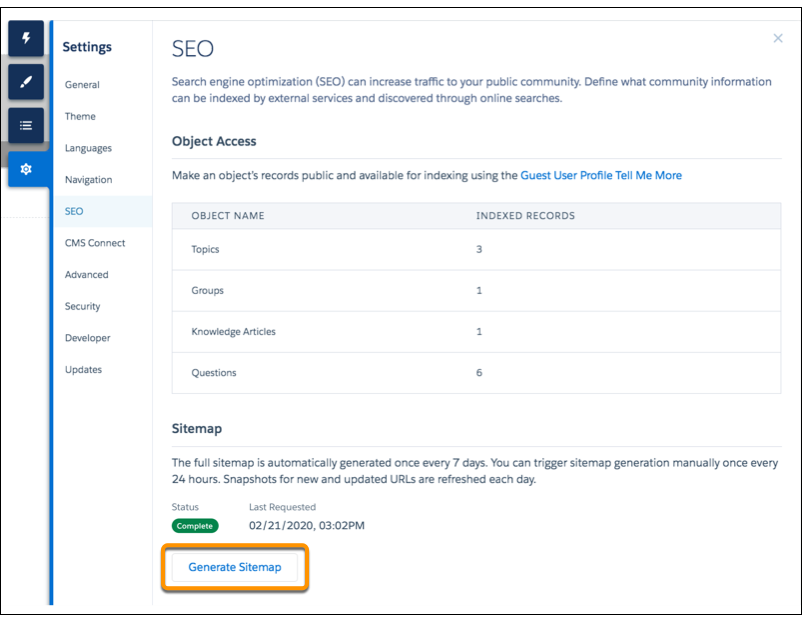 communities sitemap