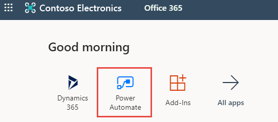 Power Automate app