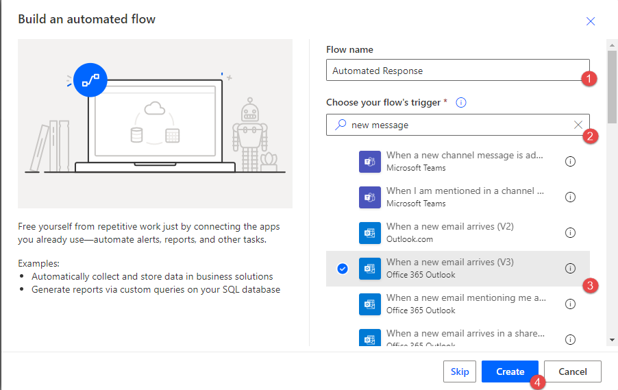 Triggers Search Field