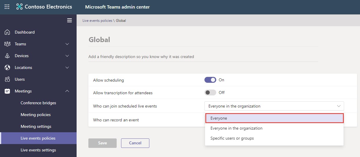 enable for entire organization